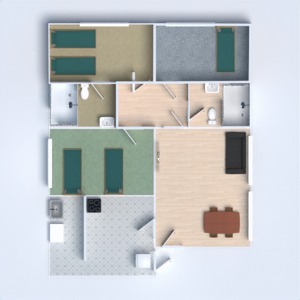 floorplans 公寓 厨房 3d