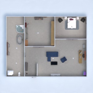 floorplans 卧室 单间公寓 3d