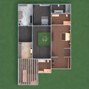 floorplans 独栋别墅 家具 装饰 厨房 户外 3d