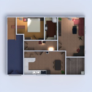 floorplans mieszkanie taras meble wystrój wnętrz łazienka sypialnia pokój dzienny kuchnia 3d