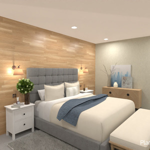 planos apartamento muebles decoración dormitorio iluminación 3d
