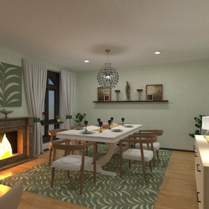floorplans decoração sala de jantar 3d