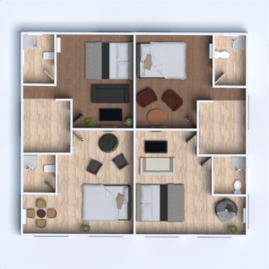 floorplans wohnzimmer kinderzimmer küche terrasse eingang 3d