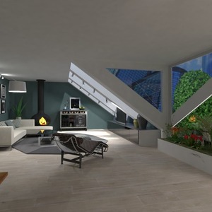 floorplans butas terasa svetainė eksterjeras 3d
