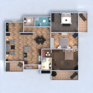 floorplans appartement meubles décoration salle de bains chambre à coucher salon eclairage maison salle à manger architecture 3d