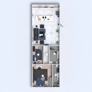 floorplans cozinha quarto varanda inferior despensa garagem 3d