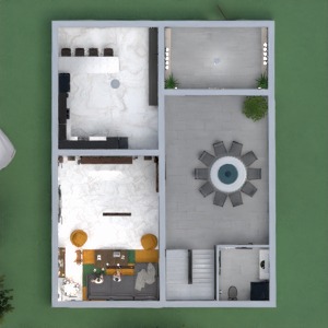 floorplans butas namas baldai dekoras svetainė 3d