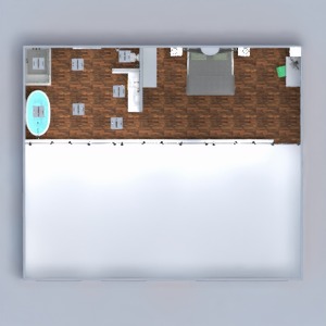 floorplans butas vonia miegamasis svetainė virtuvė prieškambaris 3d