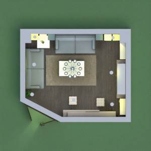 floorplans 独栋别墅 客厅 照明 3d