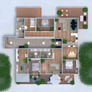 планировки квартира дом спальня гостиная 3d