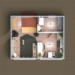 floorplans butas namas dekoras vonia virtuvė 3d