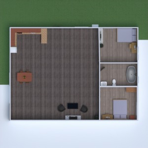 progetti casa famiglia monolocale 3d