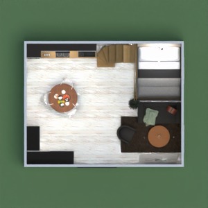 floorplans butas miegamasis svetainė virtuvė vaikų kambarys 3d