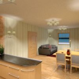 floorplans appartement meubles décoration salle de bains chambre à coucher salon cuisine eclairage maison salle à manger 3d