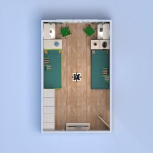 floorplans 公寓 儿童房 3d