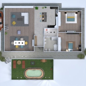 floorplans apartamento casa mobílias decoração 3d