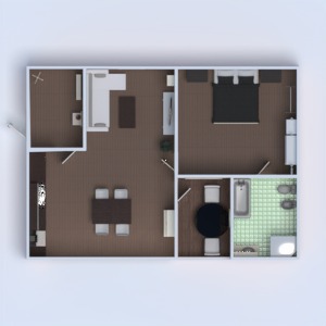 floorplans butas vonia miegamasis virtuvė аrchitektūra 3d