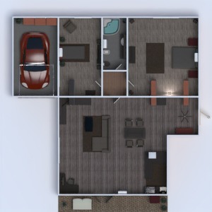 floorplans butas garažas vaikų kambarys 3d
