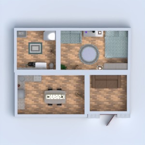 floorplans appartement décoration salle de bains chambre à coucher salon 3d