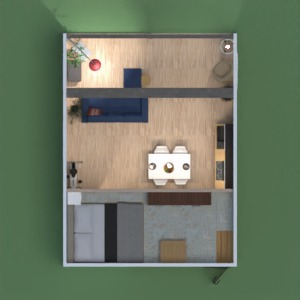 planos casa bricolaje dormitorio salón iluminación 3d