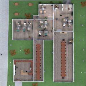 planos muebles exterior despacho paisaje arquitectura 3d