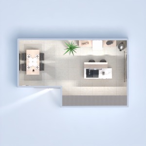 floorplans baldai dekoras virtuvė apšvietimas 3d