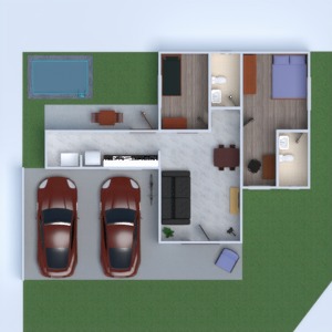 floorplans dom taras wystrój wnętrz garaż na zewnątrz 3d