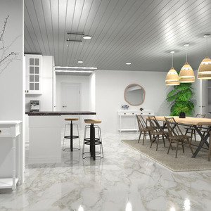 floorplans 独栋别墅 家具 客厅 餐厅 结构 3d