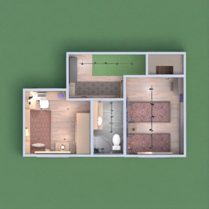 floorplans namas svetainė virtuvė 3d