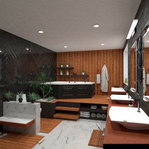 floorplans salle de bains espace de rangement 3d