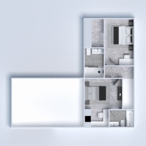 floorplans banheiro utensílios domésticos cozinha área externa 3d