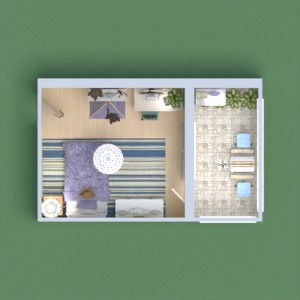 planos terraza dormitorio habitación infantil 3d