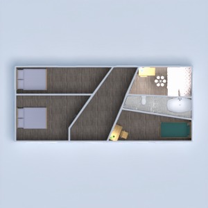 floorplans maison chambre à coucher salon cuisine extérieur 3d