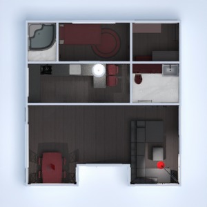 floorplans maison chambre à coucher salon cuisine salle à manger 3d