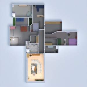 floorplans dom łazienka sypialnia pokój dzienny 3d
