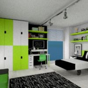 floorplans meble pokój diecięcy oświetlenie 3d