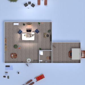 planos casa muebles dormitorio cocina comedor 3d