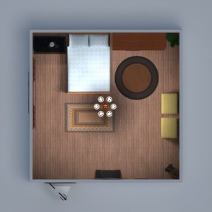 floorplans meble pokój dzienny oświetlenie 3d