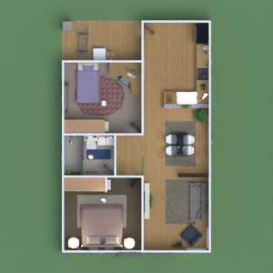 floorplans house living room garage kitchen 3d