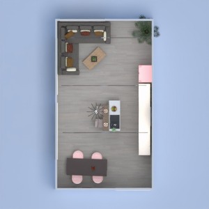 floorplans 家具 装饰 客厅 厨房 餐厅 3d