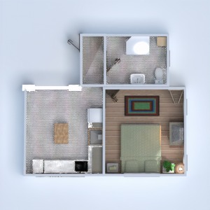 floorplans vonia miegamasis virtuvė 3d