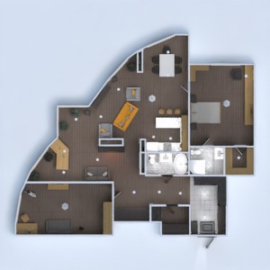 floorplans 公寓 家具 装饰 浴室 卧室 客厅 厨房 3d