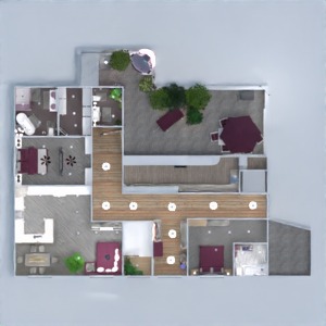 planos apartamento descansillo paisaje terraza hogar 3d