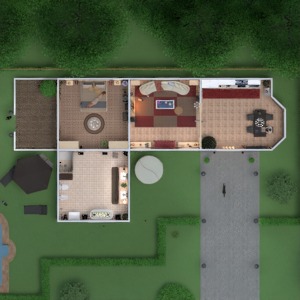 floorplans butas namas terasa baldai dekoras vonia miegamasis svetainė virtuvė apšvietimas valgomasis аrchitektūra 3d
