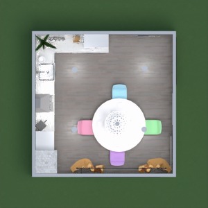 planos muebles decoración cocina iluminación comedor 3d