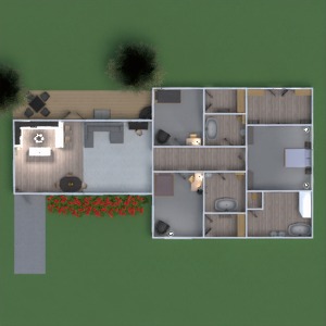 floorplans dom zrób to sam sypialnia kuchnia na zewnątrz 3d