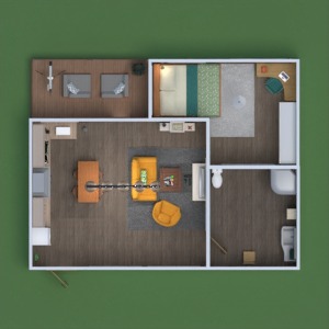planos apartamento muebles dormitorio 3d