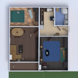 floorplans 独栋别墅 浴室 卧室 客厅 厨房 儿童房 3d