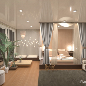 planos casa muebles decoración dormitorio iluminación 3d