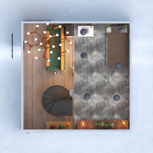 planos dormitorio salón cocina 3d